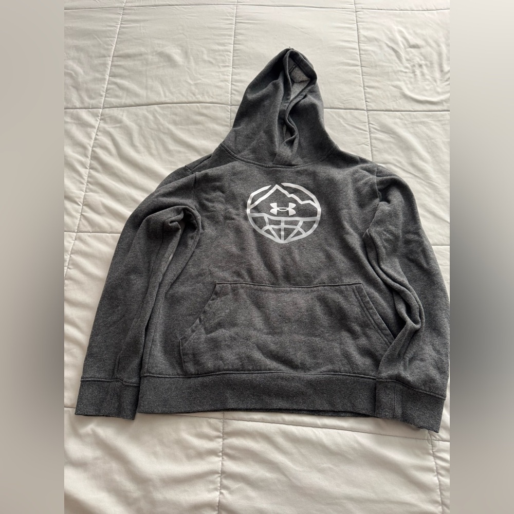 Boys Under Armour Gray Hoodie Size Youth Large